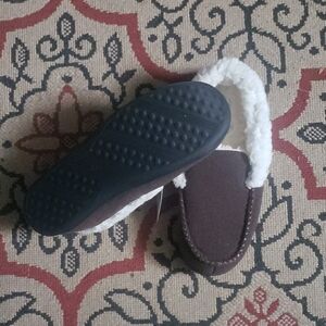 Brown Faux Fur Lined Slippers